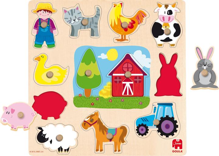 Produktbild Goula Puzzle Silhouette Bauernhof (12 Teile)