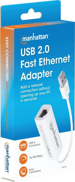 Immagine prodotto Manhattan Adattatore da USB a Fast Ethernet (USB, RJ45 (1x))