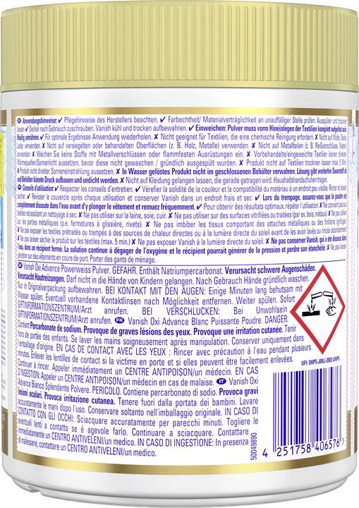 Immagine prodotto Vanish Anticipo d'oro (50 Cicli di lavaggio, Polvere)