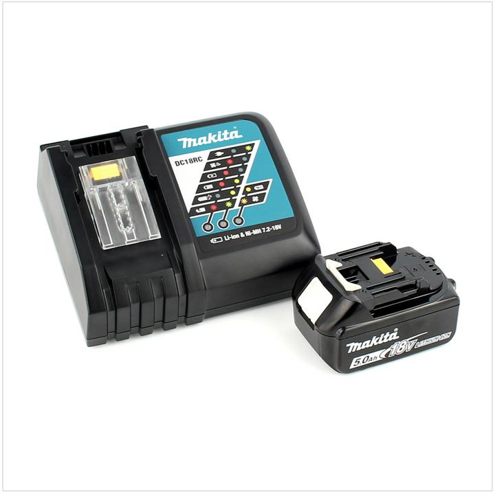 Image du produit Makita DGA 504 RT1J 18 V Meuleuse sans fil Ø 125 mm brushless avec Boîtier de transport MAKPAC + 1x (125 mm)