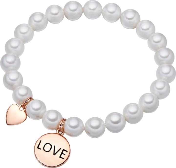 Produktbild Lulu & Jane Love Messing Muschelkernperle roségold 19,0 cm - 33396 (19 cm, Messing)
