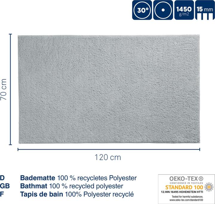 Actual product image Kela Bathmat Maja petrol blue (120 x 70 cm)