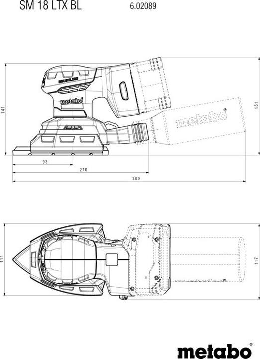 Produktbild Metabo SM 18 LTX BL (Schwingschleifer)
