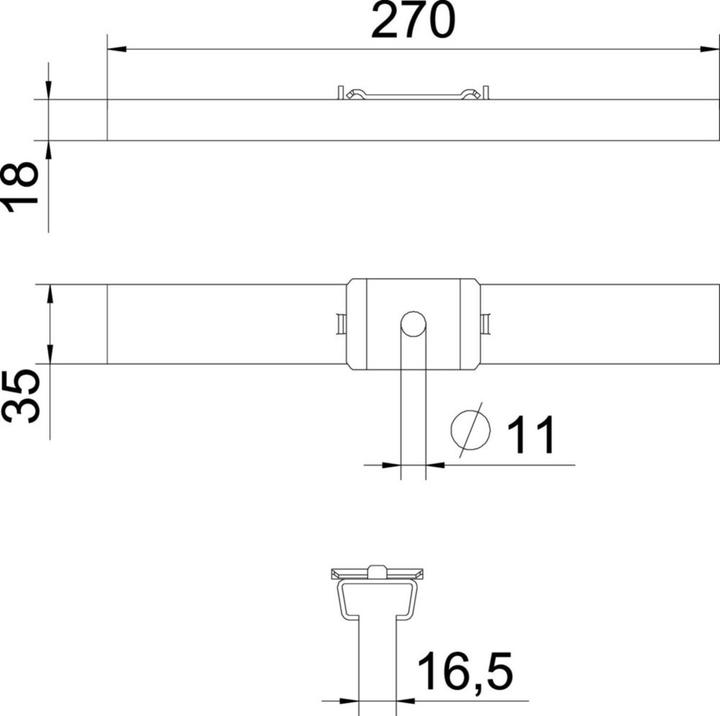 Image du produit OBO Bettermann OBO Support central GMS 270pour caniveau à grille de 300 mmEl-galvanisé