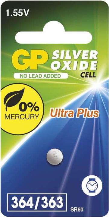 Image du produit GP Batteries GP Pile de montre Oxyde d'argent 364 SR621SW 1,55V Low drain 1pc (1 pcs, SR60, 18 mAh)