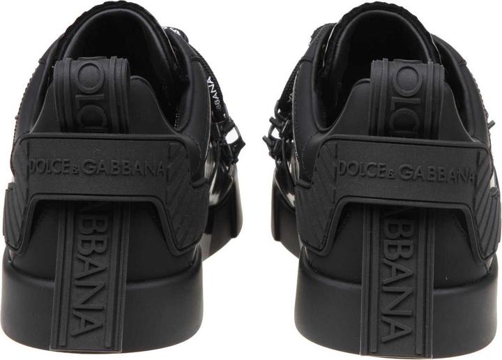Immagine prodotto Dolce & Gabbana portofino sneaker in calfskin and black paint (41)
