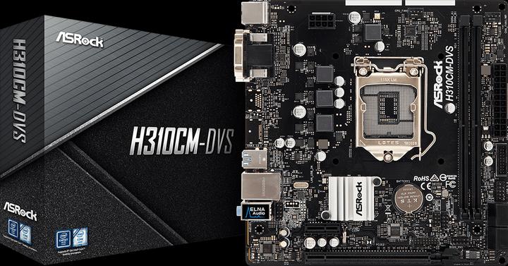 Image du produit AsRock H310CM-DVS (LGA 1151, Intel H310, mATX)