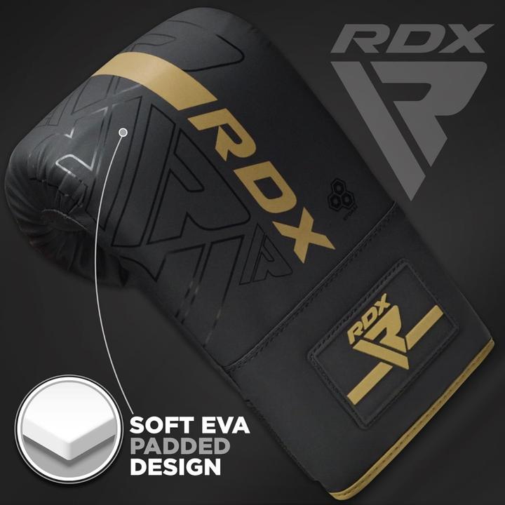 Actual product image Rdx Boxing Bag Mitts F6 Matte Golden (4 OZ)