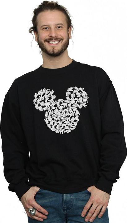 Actual product image Disney Mens Mickey Mouse Head Of Hands Sweatshirt (4XL)