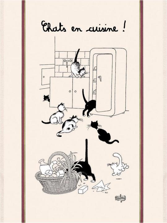Produktbild Winkler grosses geschirrtuch - katzen in der küche dubout (60 x 80 cm)