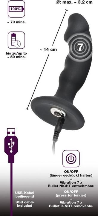 Actual product image Black Velvets Rechargeable plug
