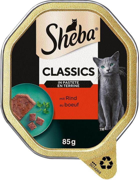 Produktbild Sheba Schale Classics in Pastete mit Rind (Adult, 22 Stk., 85 g)