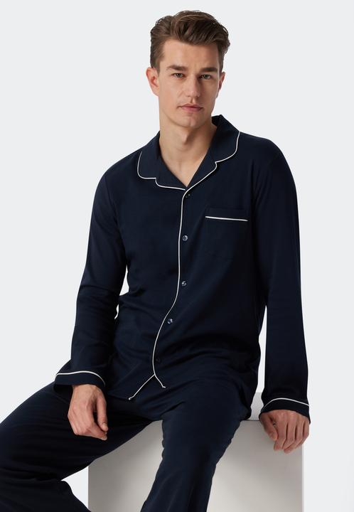 Actual product image Schiesser Pyjamas "Fine Interlock" navy (XXL)