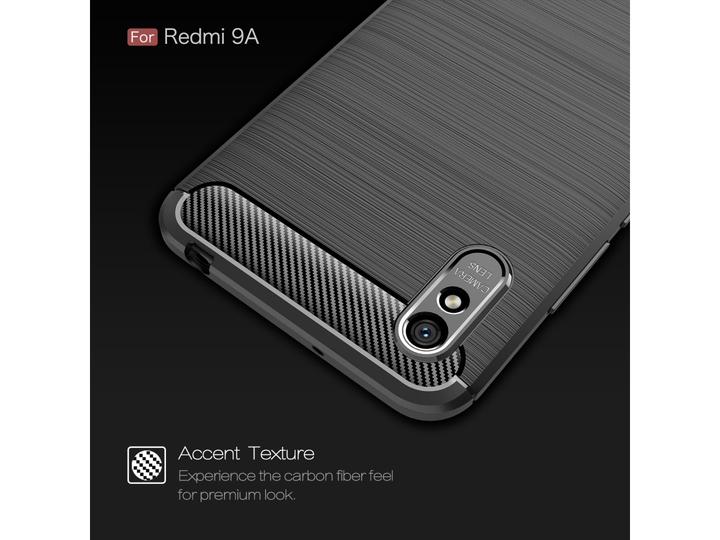 Produktbild Screenguard Xiaomi Redmi 9A Hülle Carbon Brushed Soft TPU (Xiaomi Redmi 9A)