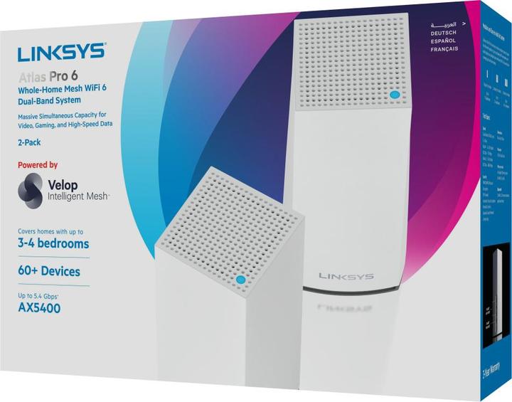 Image du produit Linksys Atlas Pro 6 Dual-band ( / ) Wi-Fi 6 (802.11ax) White 3 Internal