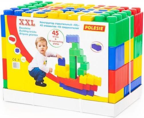 Produktbild Wader Polesie 68033 Bauklötze XXL 45 Stk. + Blockverbinder