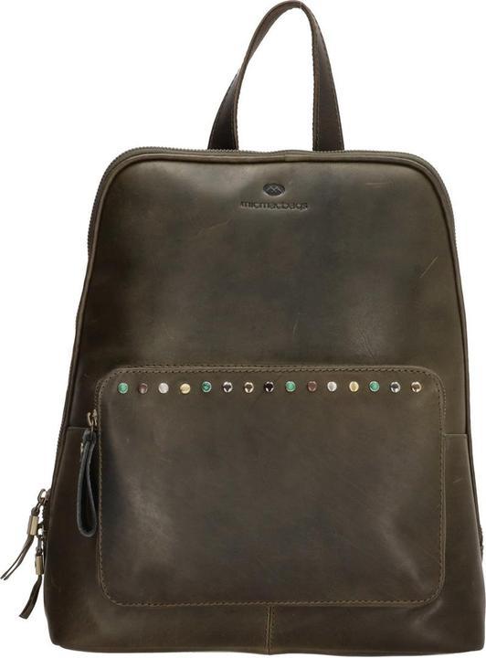 Micmacbags Hide & Stitches Masterpiece Rucksack - Olive Green - 100% Leder