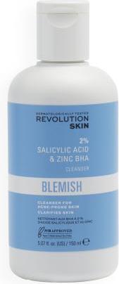 Actual product image Revolution Skincare Blemish 2% Salicylic Acid & Zinc BHA Cleanser (Cleaning cloths, 150 ml)