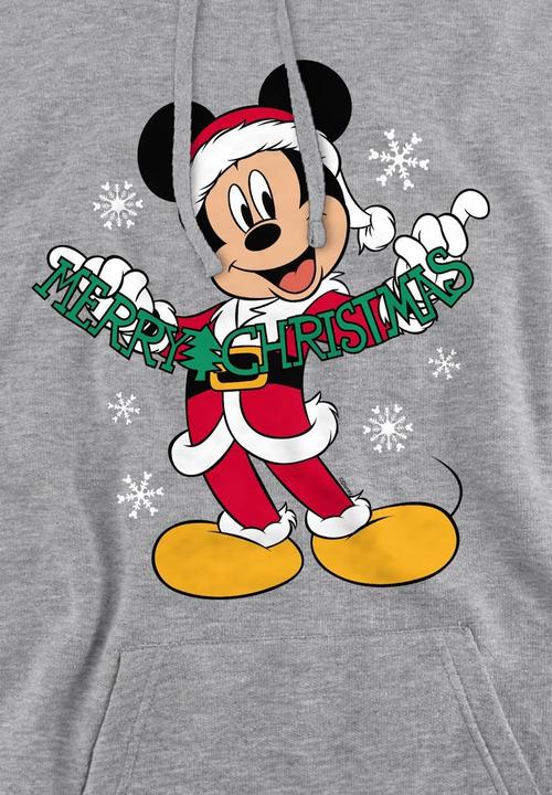 Immagine prodotto Disney Merry Christmas Felpa con Cappuccio Topolino Uomo (L)