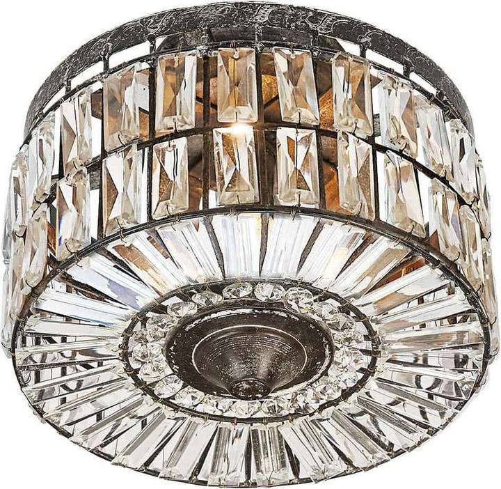 Loberon Ceiling lamp Hutton antique brown/clear (E14)