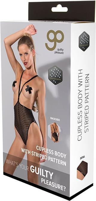 Image du produit Guilty Pleasure Gp Printed Datex Cupless Body Noir L (L)