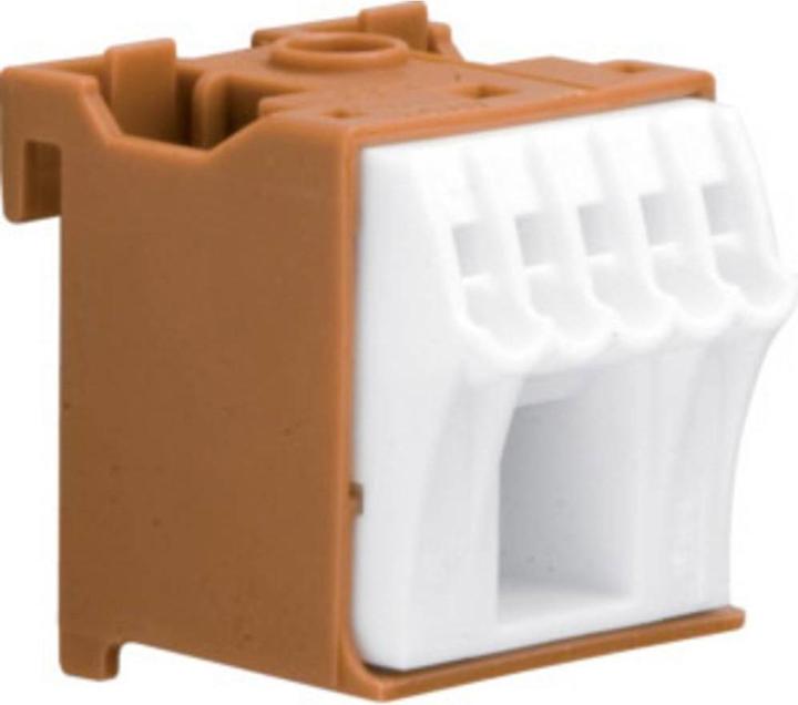 Hager Klemmblock Braun, Weiss 6polig