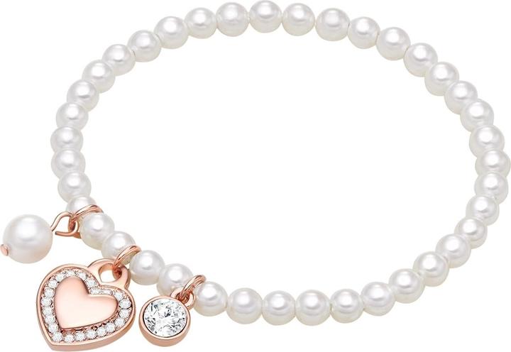 Produktbild Lulu & Jane Herz Metall-Legierung Crystal Muschelkernperle roségold 18,0 cm - 33210 (18 cm, Metall-Legierung)