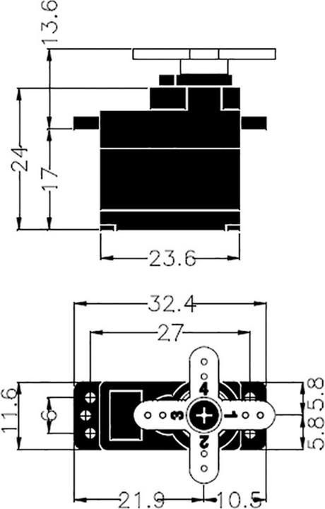 Image du produit Hitec Mini-Servo HS-65MG Analog-Serv