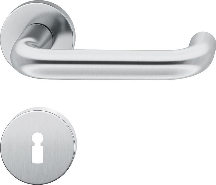 FSB Object lever handle set 72 1070 AGL on rosette BB, satin stainless steel (Door set)