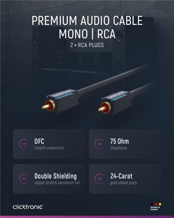 Image du produit clicktronic Câble coaxial Cinch (0.50 m, RCA)
