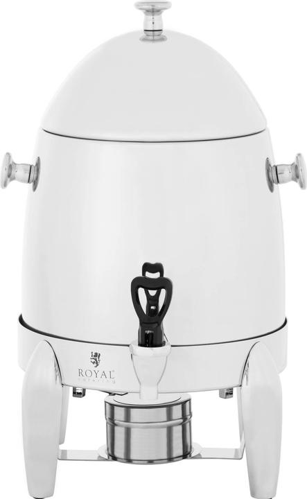 Produktbild Royal Catering Getränkespender Getränkebehälter Zapfhahn Edelstahl Brennstoffhalter 12 L