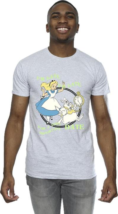 Immagine prodotto Disney Maglietta Uomo Alice In Wonderland I'm Late (XL)