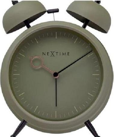 Nextime Tischwecker - 15 x 18 x 7 cm - olive - Golden hour