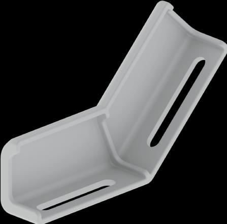 Actual product image Unex Angle connector, rising, light grey 66843 Angle connector version, screw connection type (15.20 cm)