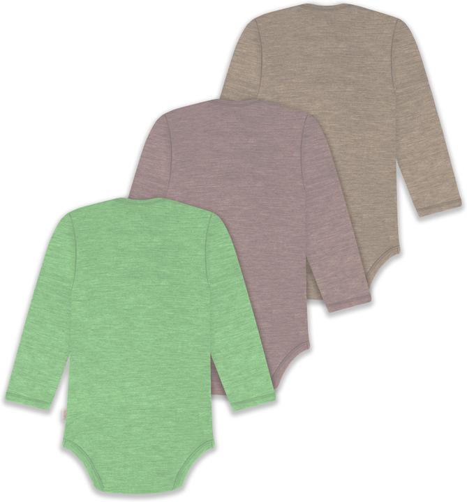 Image du produit Normani Lot de 3 Body Mérinos Bébé manches longues "Auckland" - 9383 (86)