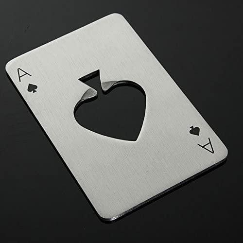 Actual product image PhoneLook Décapsuleur plat en aluminium avec motif de carte de poker As de pique