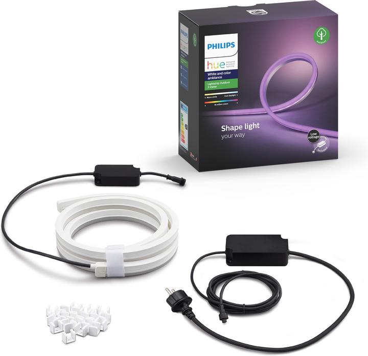 Actual product image Philips Hue LED Stripe Lightstrip Outdoor (DE Plug) (Multicoloured, 200 cm, Outdoor)