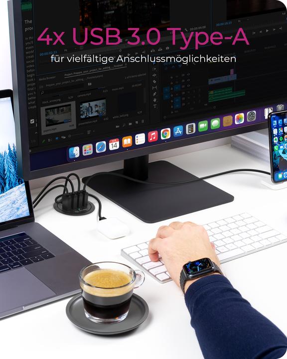 Actual product image Icy Box Ib-Hub1403 (USB-C, 4 Ports)