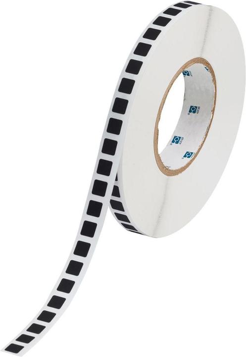Immagine prodotto Brady LZR-209-730-10, poliimmide tracciabile stampabile al laser, nero, opaco, 6,35 x 6,35 mm, perma