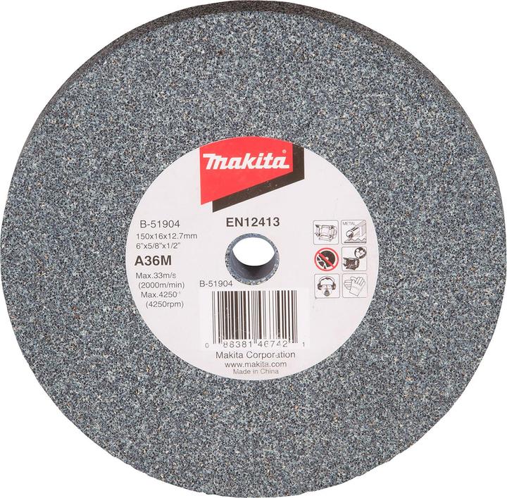 Actual product image Makita Grinding stone A36M 150x16x12,7 (A36)