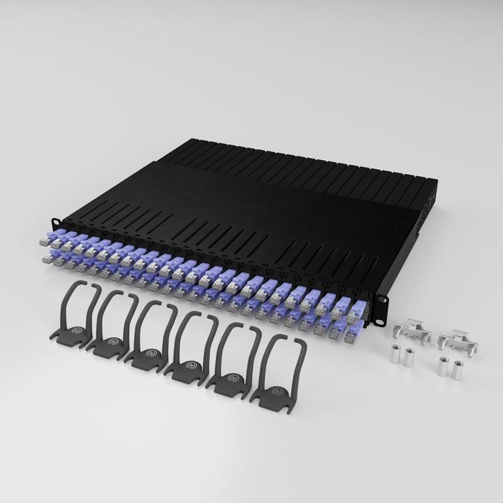 Produktbild PATCHBOX one / 8RU / Cat 6A, STP, 0.8 m, Violett (U/FTP, CAT6a, 0.80 m)