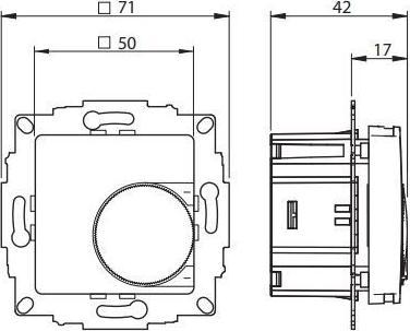 Actual product image Eberle Controls Eberle UTE 1032-RAL9016-G-50 Flush-mounted room thermostat 5 to 30°C