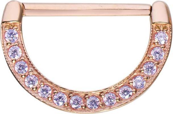 Bijouteria Brustpiercing (Chirurgenstahl 316L, PVD Beschichtung (goldfarbig), Zirkonia)