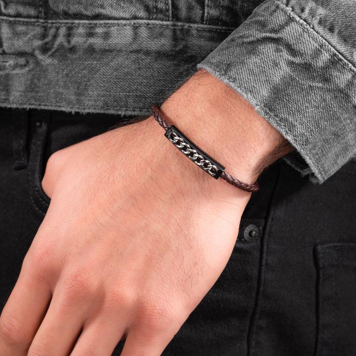 Image du produit Police Bracelet gras (18 cm, Acier inoxydable)
