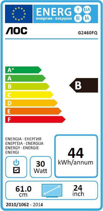 Energie-Label AOC G2460fq (1920 x 1080 Pixel, 24")