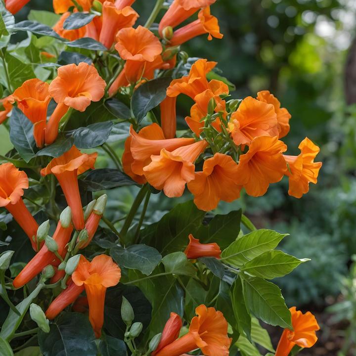 Actual product image Plant in a Box Campsis radicans - set of 2 trumpet climbers (110 cm)