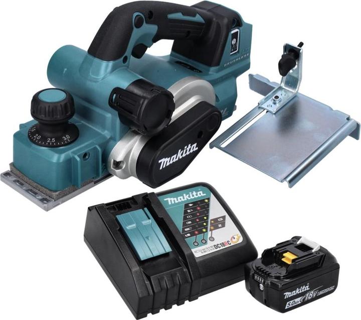 Produktbild Makita DKP 181 RT1 Akku Hobel Falzhobel 82 mm 18 V Brushless + 1x Akku 5,0 Ah + Ladegerät