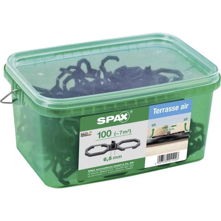 Image du produit Spax Terasse Air Espaceur 6,5mm Ventilation pour planches de bois Terasse L en coffret à anse 100