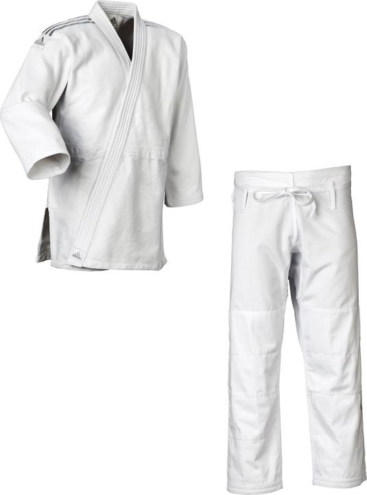 Actual product image adidas Judo suit "Contest" white/silver stripes, J650 (170)