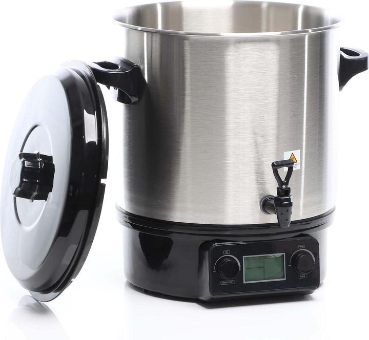 Produktbild Wiltec Edelstahl Einkochautomat 27L 2000W Display Timer Einkochtopf Glühweintopf (27 l)
